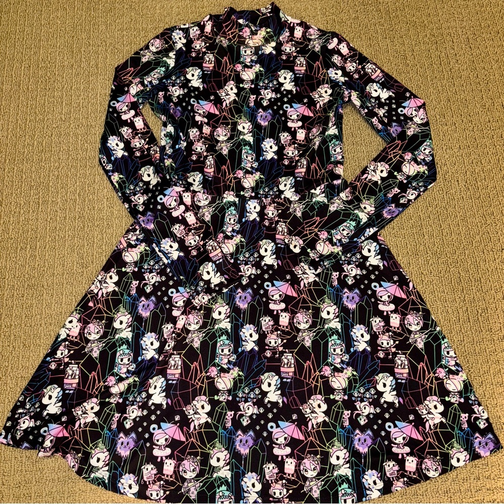 tokidoki Multicolor Character Print Casual Dress
